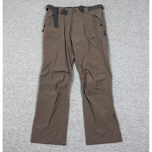 Rohan Trailblazers Pants Mens 34x30 Brown Stretch Belted Cargo Outdoor Hiking